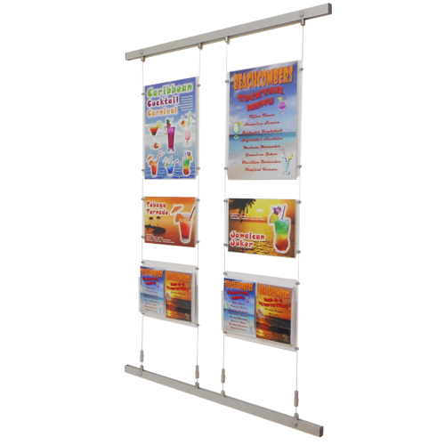2x A3P and 2x A4L poster holders with A5P leaflet dispensers